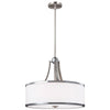 Lampa wisząca 47cm - (szkło, chrom, nikiel) do kuchni salonu sypialni (4xE27) Feiss (Prospect)