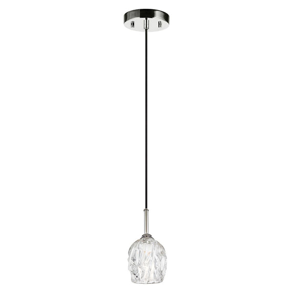 Lampa wisząca Rubin, szlifowane szkło / polerowany nikiel - Feiss (11cm, G9 1x4W)