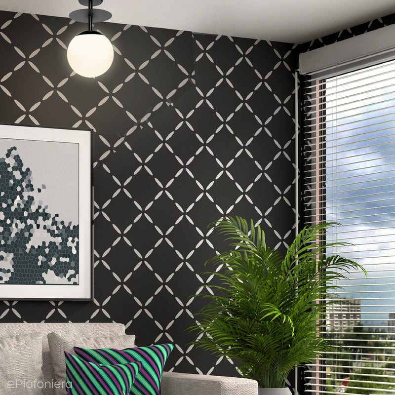 Stylowa czarna lampa sufitowa kula Plaat B - plafon do salonu, sypialni, kuchni, łazienki Ummo