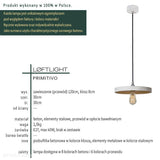 Betonowa lampa - wisząca nowoczesna industrialna, do salonu kuchni (1xE27) (Primitivo) Loftlight