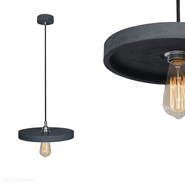 Betonowa lampa - wisząca nowoczesna industrialna, do salonu kuchni (1xE27) (Primitivo) Loftlight