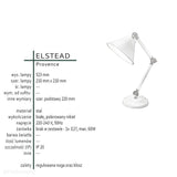 Lampa biurkowa / stołowa Provence (biała - polerowany nikiel) - Elstead (1xE27)