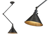 Lampa sufitowa / lampa ścienna (stary brąz) - kinkiet regulowany, Elstead (1xE27)