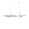Lampa wisząca do salonu Harmony - złoty żyrandol (białe kule 6xE14) - Aldex, 1073K30