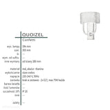 Dekoracyjna lampa ścienna, kinkiet do salonu sypialni (2xE27) Quoizel (Confetti)