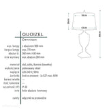 Klasyczna lampa stołowa Dennison nikiel - Quoizel