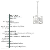 Lakeside - lampa wisząca z kryształami w stylu pałacowym (Quoizel)