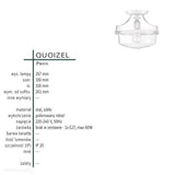 Szklana lampa (nikiel) sufitowa 33cm (1xE27) do kuchni sypialni salonu, Quoizel (Penn)