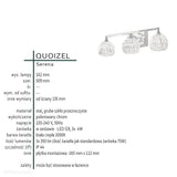 Łazienkowy kinkiet / lampa ścienna Serena (polerowany chrom) - Quoizel, IP44 (G9 3x4W)