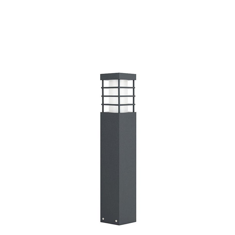 Lampa stojąca - słupek (Rado II) ogrodowa zewnętrzna (grafit/czarna/szara) (1x E27) SU-MA