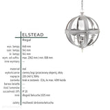 Lampa wisząca na łańcuchu 54cm - żyrandol, świecznik do salonu sypialni (4xE14) Elstead (Regal)