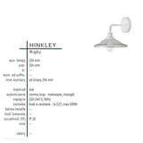 Lampa ścienna w stylu retro / loftowym Rigby - kinkiet do kuchni / salonu / sypialni, Hinkley