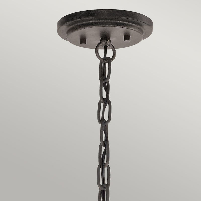 Lampa wisząca 45cm, metalowa siatka - kute żelazo, do salonu kuchni sypialni (3xE27) Kichler (Ahrendale)