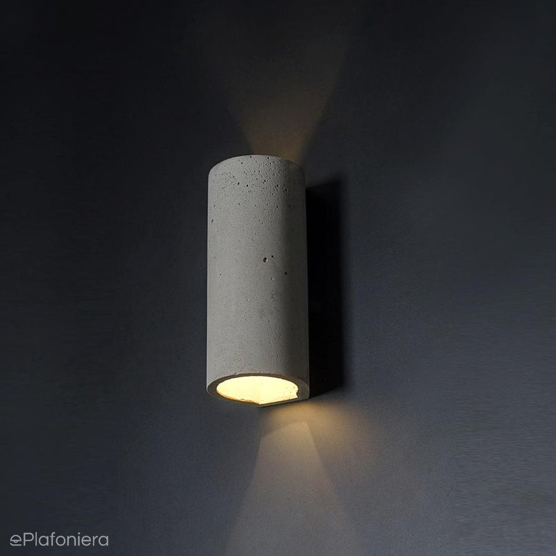 Betonowa lampa ścienna - nowoczesny kinkiet, do salonu sypialni kuchni (LED 2x8W) (Rulon) Loftlight