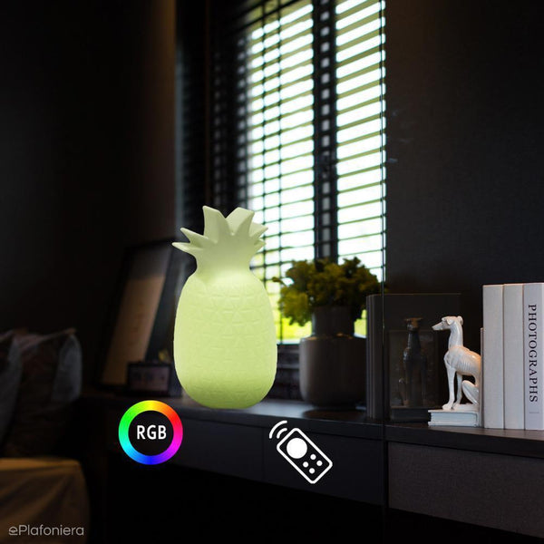 Ozdobna lampa stojąca ananas LED RGB do sypialni ogrodu Samba 40 IP65 lub IP20 Newgarden