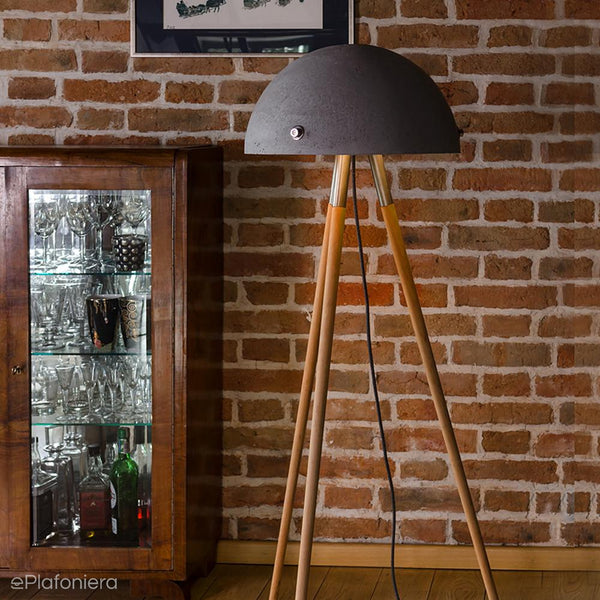 Betonowa lampa stojąca - do salonu, podłogowa nowoczesna industrialna (1xE27) (Sfera Floor) Loftlight