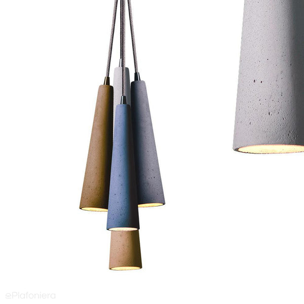 Betonowa lampa wisząca - do salonu sypialni kuchni, nowoczesna industrialna (GU10, 5x5W) (Sopel Multi) Loftlight