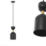 Premium - czarna lampa wisząca do salonu, kuchni i łazienki - Supuru, Ummo