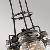 Lampa wisząca szklany klosz (stary brąz) do kuchni salonu 3xE27, Kichler (Brinley)