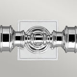 Szkło - polerowany chrom, lampa ścienna szer.56cm, do łazienki (G9 2x4W) Feiss (Payne-ORO2)