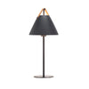 Strap | Czarna, biała metalowa lampa stołowa ze skórzanym paskiem  | Design For The People