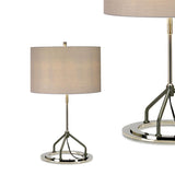 Lampa stojąca 65cm - stołowa (nikiel -szara) do salonu sypialni gabinetu (1xE27) Elstead (Vicenza)