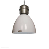 Biała loftowa lampa wisząca Voltera 46cm Nickel - LoftLight