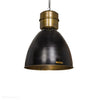 Czarna loftowa lampa wisząca Voltera 46cm Brass LoftLight