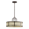 Lampa w stylu retro wisząca 53cm do salonu kuchni sypialni (3xE27) Feiss (Fusion)