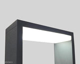 Nowoczesny słupek 50/80cm - ramka LED, lampa stojąca zewnętrzna ogrodowa grafit (LED 7W) SU-MA (Form)