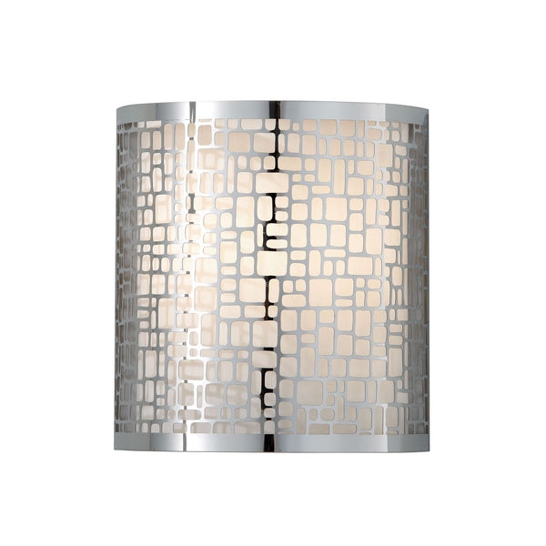 Metalowy - jedwabny abażur, lampa ścienna - kinkiet do salonu sypialni (1xE27) Feiss (Joplin)