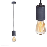 Betonowa lampa wisząca - nowoczesna industrialna, do salonu sypialni (1xE27) (Kalla) Loftlight