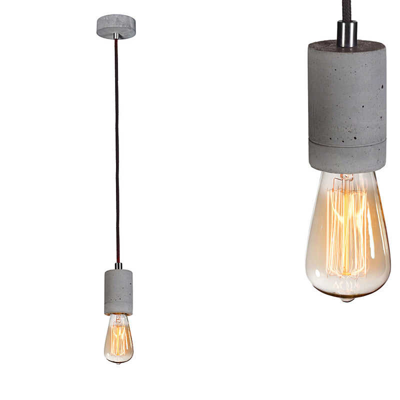 Betonowa lampa wisząca - nowoczesna industrialna, do salonu sypialni (1xE27) (Kalla) Loftlight