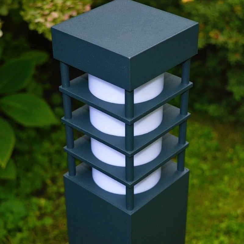 Zewnętrzna lampa ogrodowa stojąca - słupek 30/55/75cm (10x10cm, 1xE27) Radex (Onyx)