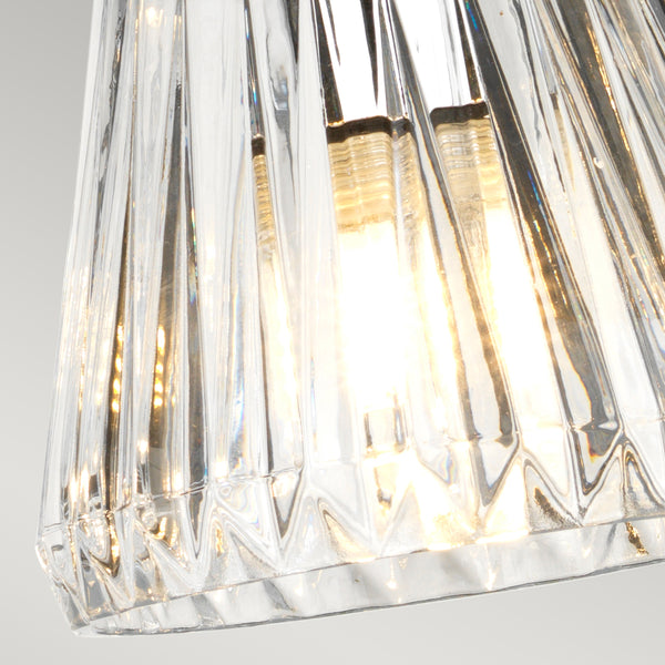 Lampa wisząca z polerowanym chromem - Agatha, Elstead Lighting - LED, IP44