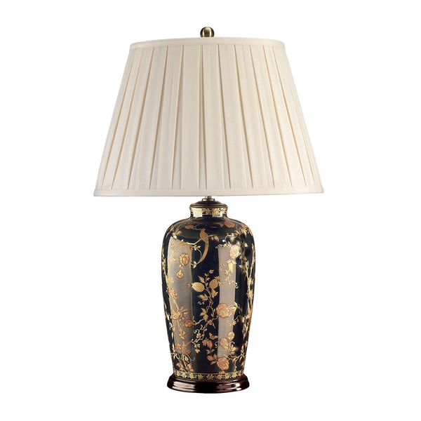 Lampa stojąca 74cm - stołowa (wzorzysta porcelana) do sypialni salonu (1xE27) Elstead (Black Birds)