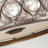 Kryształowa lampa sufitowa Lucia, ręcznie malowana (oksydowane srebro) - Feiss (2xE27)