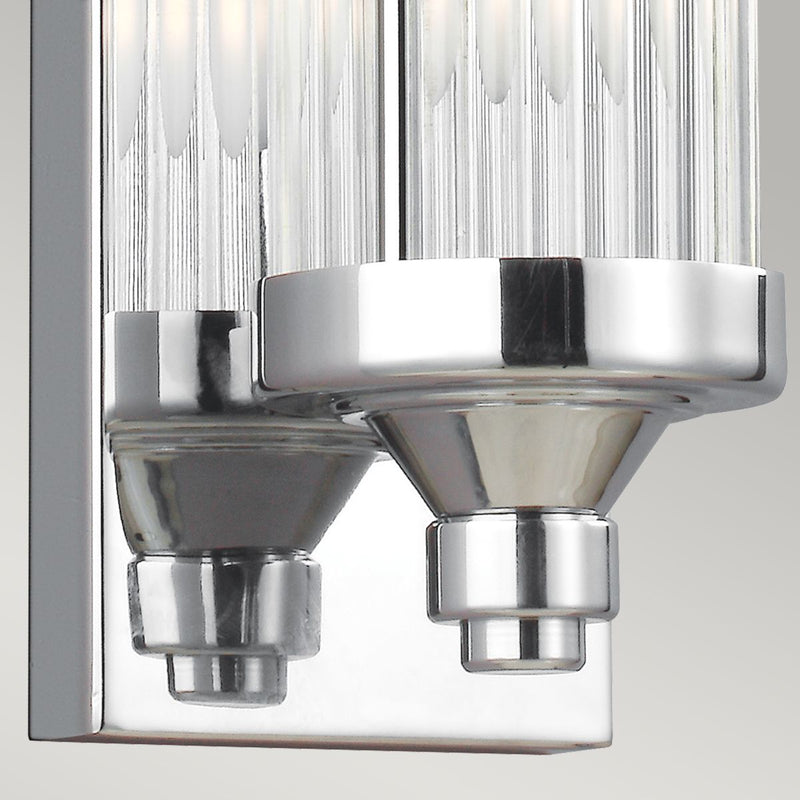 Lampa do łazienki wys.74cm ścienna szklana - kinkiet chrom (G9 4x4W) Feiss (Paulson)