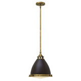 Lampa ze szklanym dyfuzorem 32cm - wisząca (ciemny brąz) do kuchni salonu (1xE27) Hinkley (Amelia)