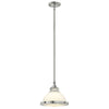 Lampa ze szklanym dyfuzorem 29cm - wisząca (szkło - chrom) do kuchni salonu (1xE27) Hinkley (Amelia)