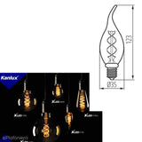 Żarówka LED E14 Filament spirala (płomyk 2,5W=15W) (135lm, 1800K) Kanlux/KANXLED0210