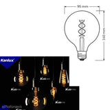 Żarówka LED E27 Filament spirala (G95, 5W = 28W) (290lm, 1800K) Kanlux/KANXLED0220