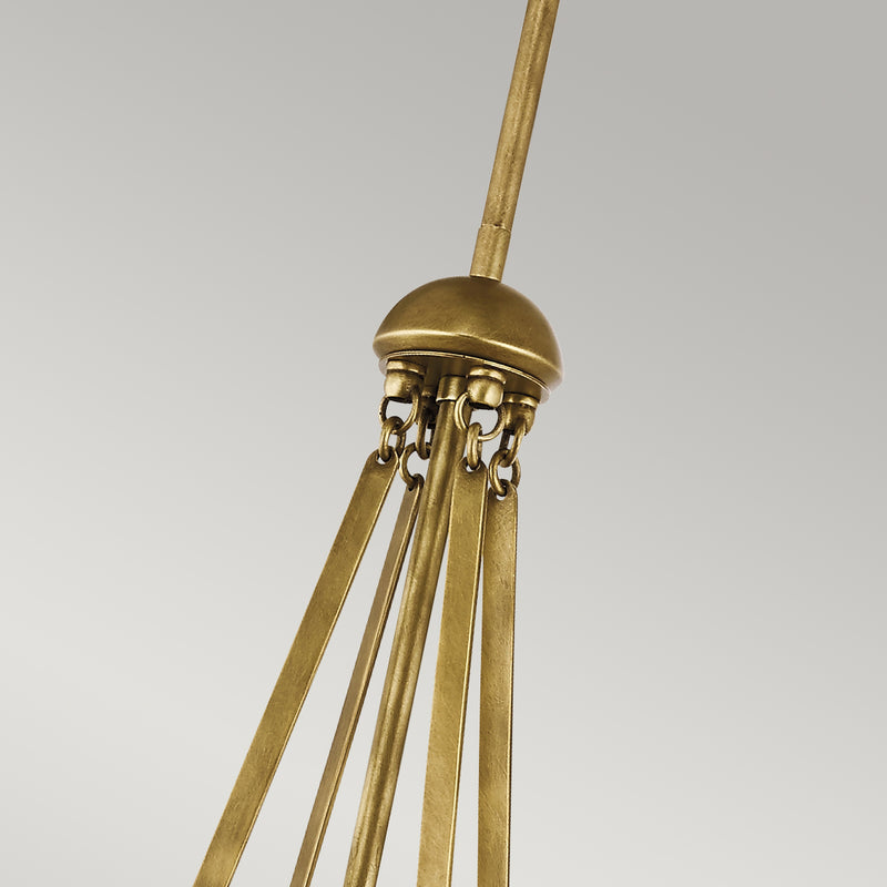 Szklana kula 38cm (mosiądz) lampa wisząca do kuchni salonu sypialni (3xE14) Kichler (Aster)
