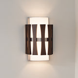 Lampa ścienna Cirus z kasztanowym drewnem - Kichler, kinkiet do salonu / sypialni / kuchni (2xE14)