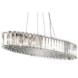 Lampa wisząca chrom - kryształowa (65x19cm) żyrandol do salonu kuchni sypialni (G9 8x4W) Kichler (Crystal)