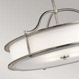 Nowoczesna lampa wisząca 61cm (pewter - szkło) do kuchni jadalni salonu (4xE27) Kichler (Emory)