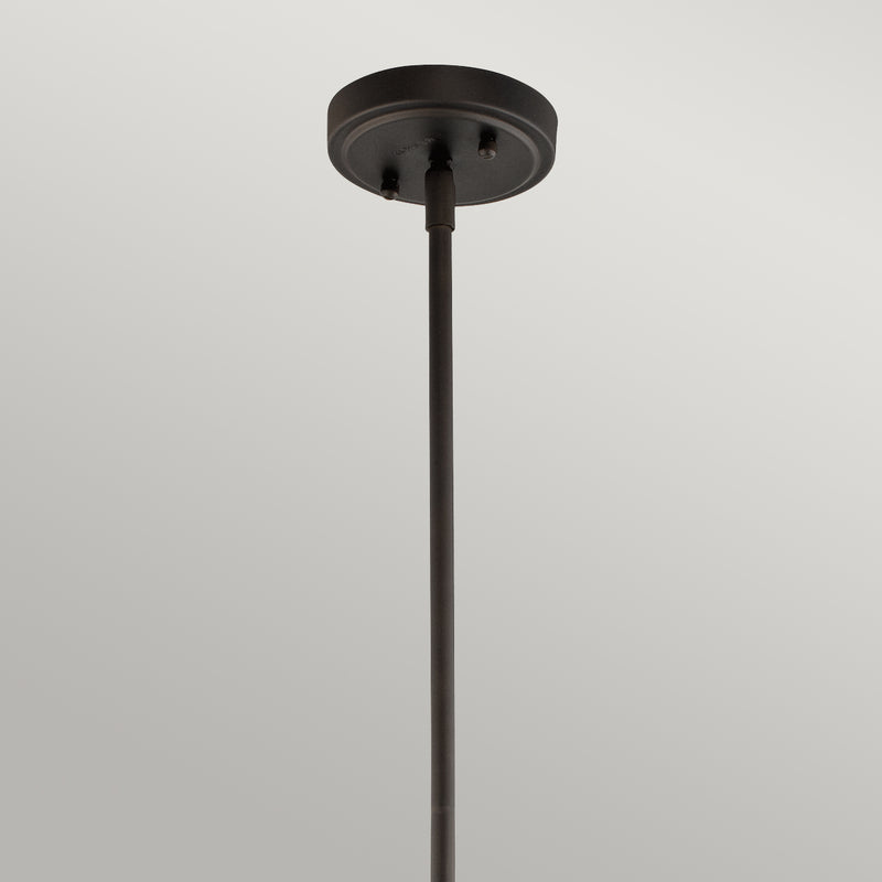 Nowoczesna lampa wisząca, szklana 27cm (stary brąz) do kuchni salonu restauracji (1xE27) Kichler (Everly)