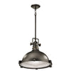 Industrialna, metalowa lampa wisząca 60cm (brąz) do kuchni, salonu kawiarni (1xE27) Kichler (Hatteras)