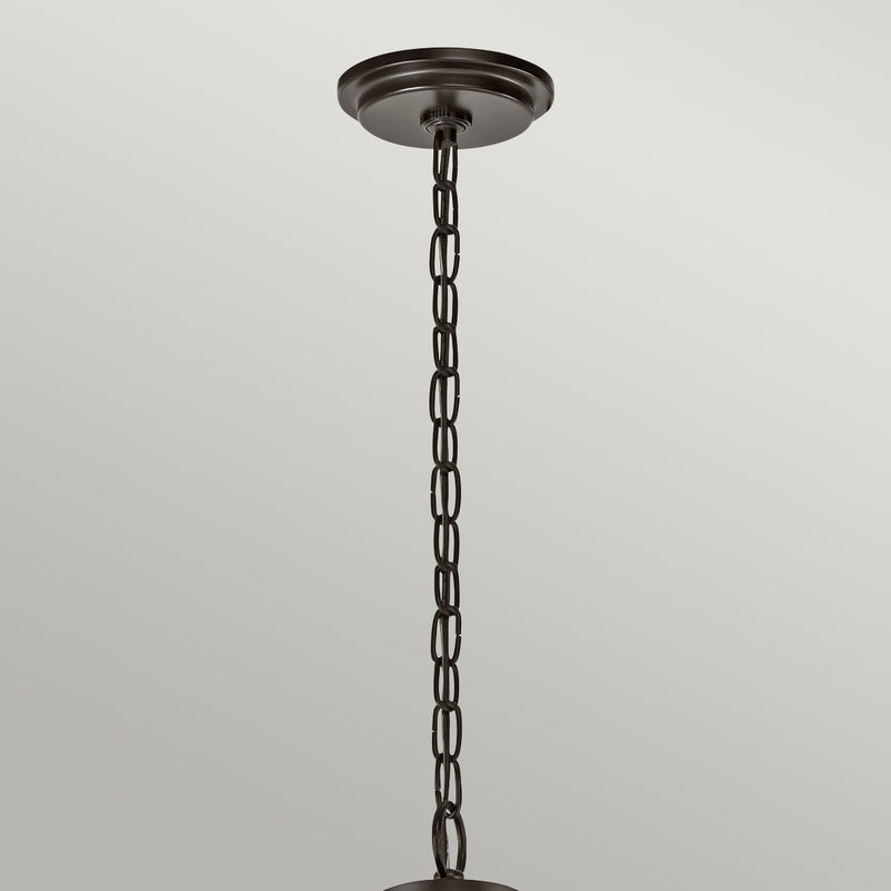 Czarna metalowa lampa wisząca (pręty, koraliki, 61cm) do salonu holu sypialni (6xE14) Kichler (Piper)