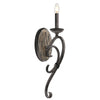 Lampa ścienna - zamkowy kinkiet (drewno, metal) do salonu holu (1xE14) Kichler (Taulbee)